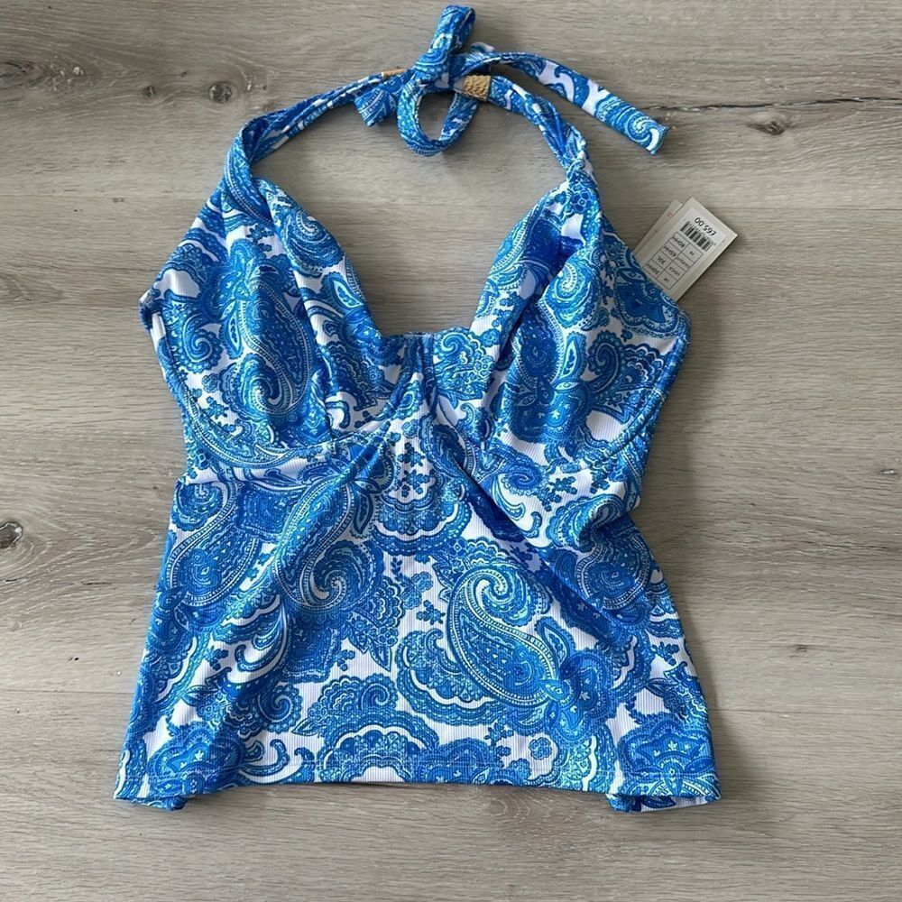 Bravissimo Koh Samui Tankini Top Blue/White NWT - Picture 2 of 5